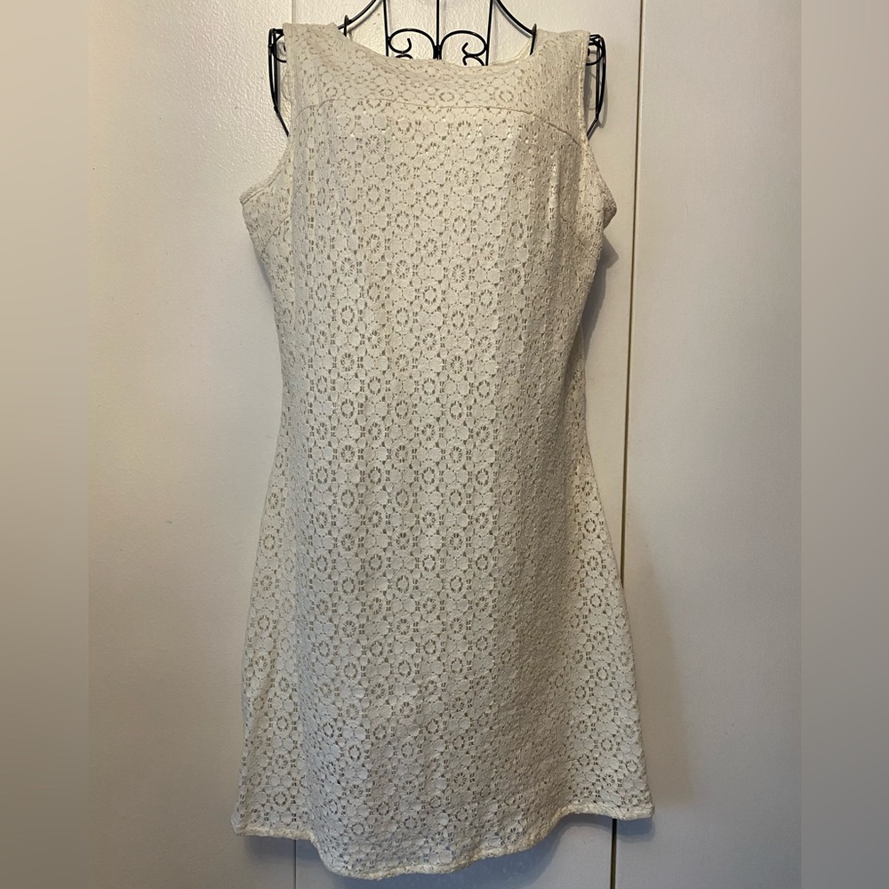 NWOT Avon Cream Lace Dress Size S